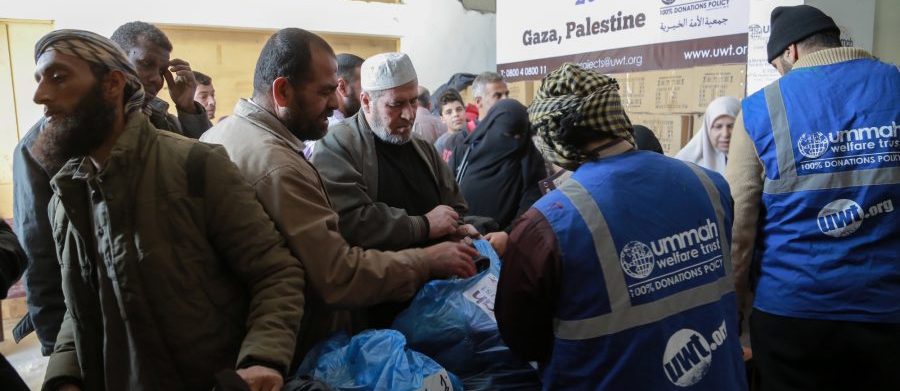 Delivering winter supplies in Gaza