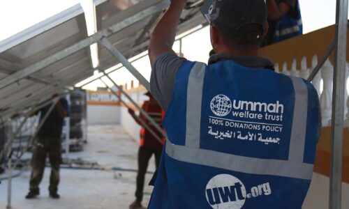 Solar Panel Installation at a School in Gaza