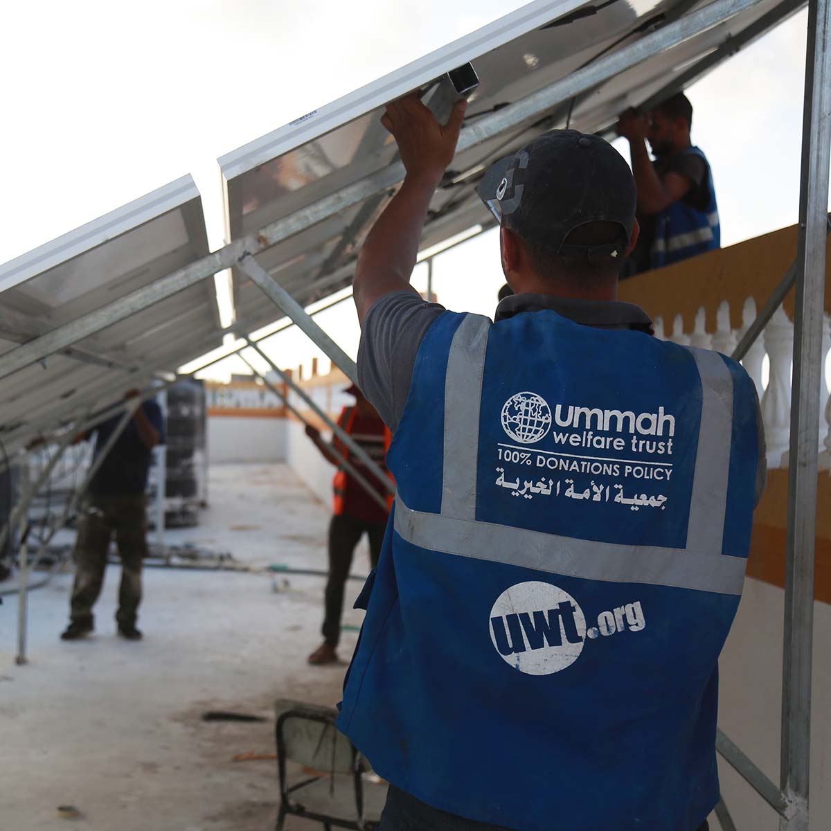 Solar Panel Installation at a School in Gaza