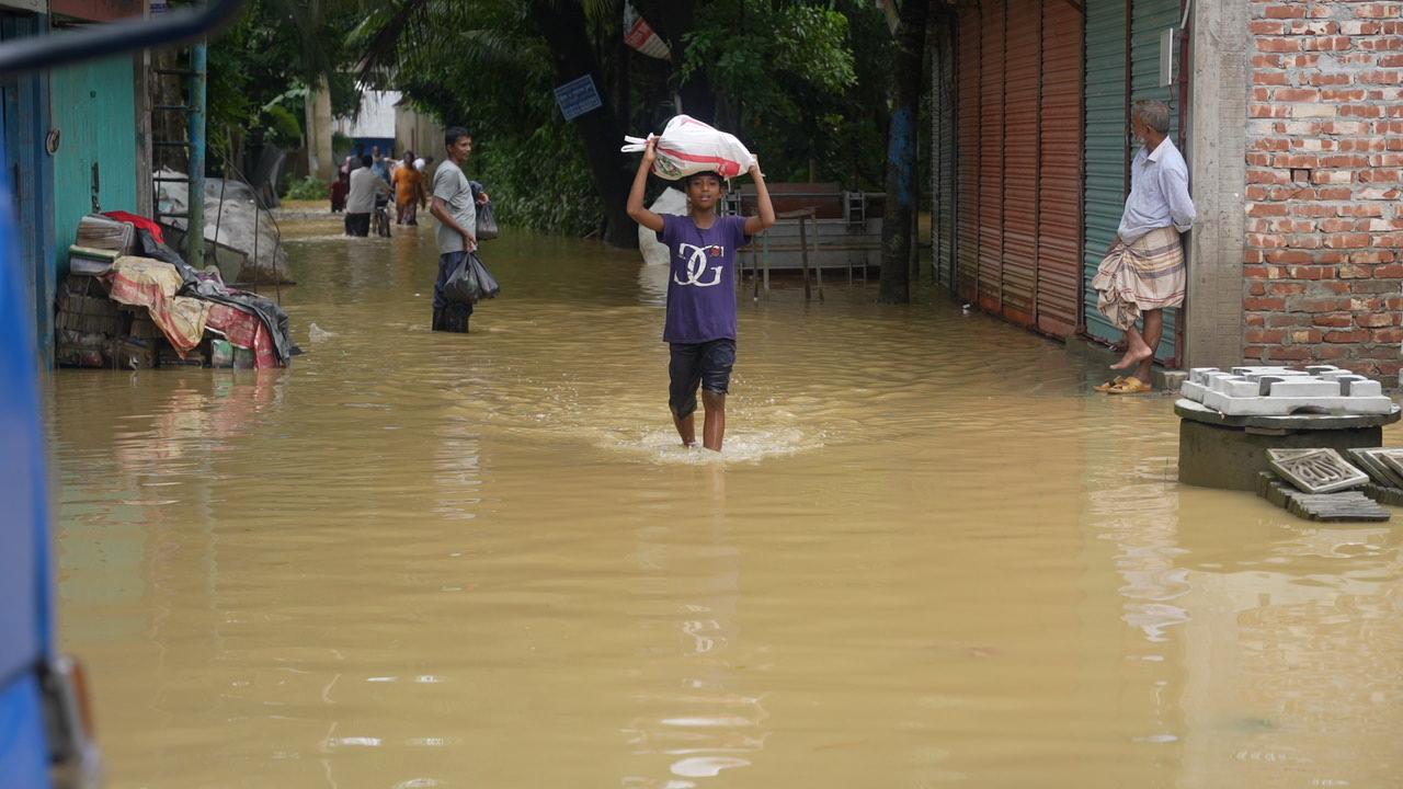 Flood-affected children in Bangladesh
