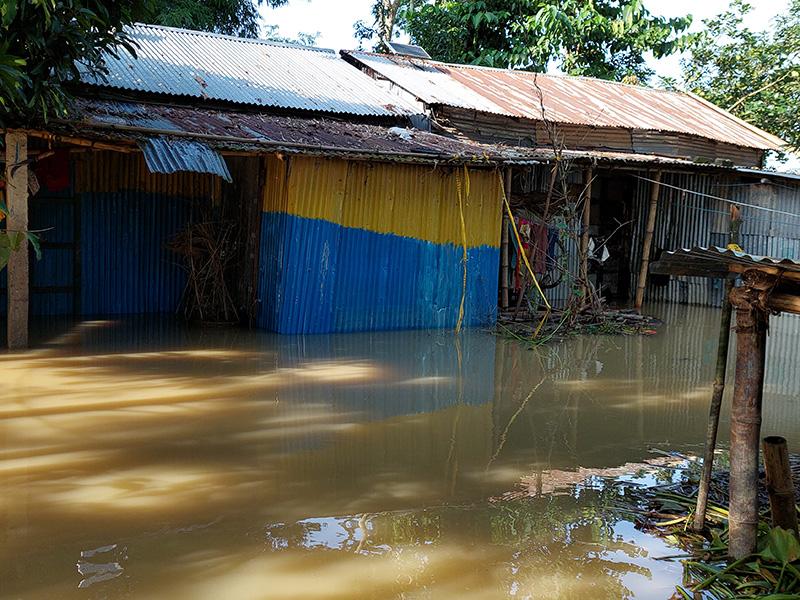 Flood-affected families in Bangladesh