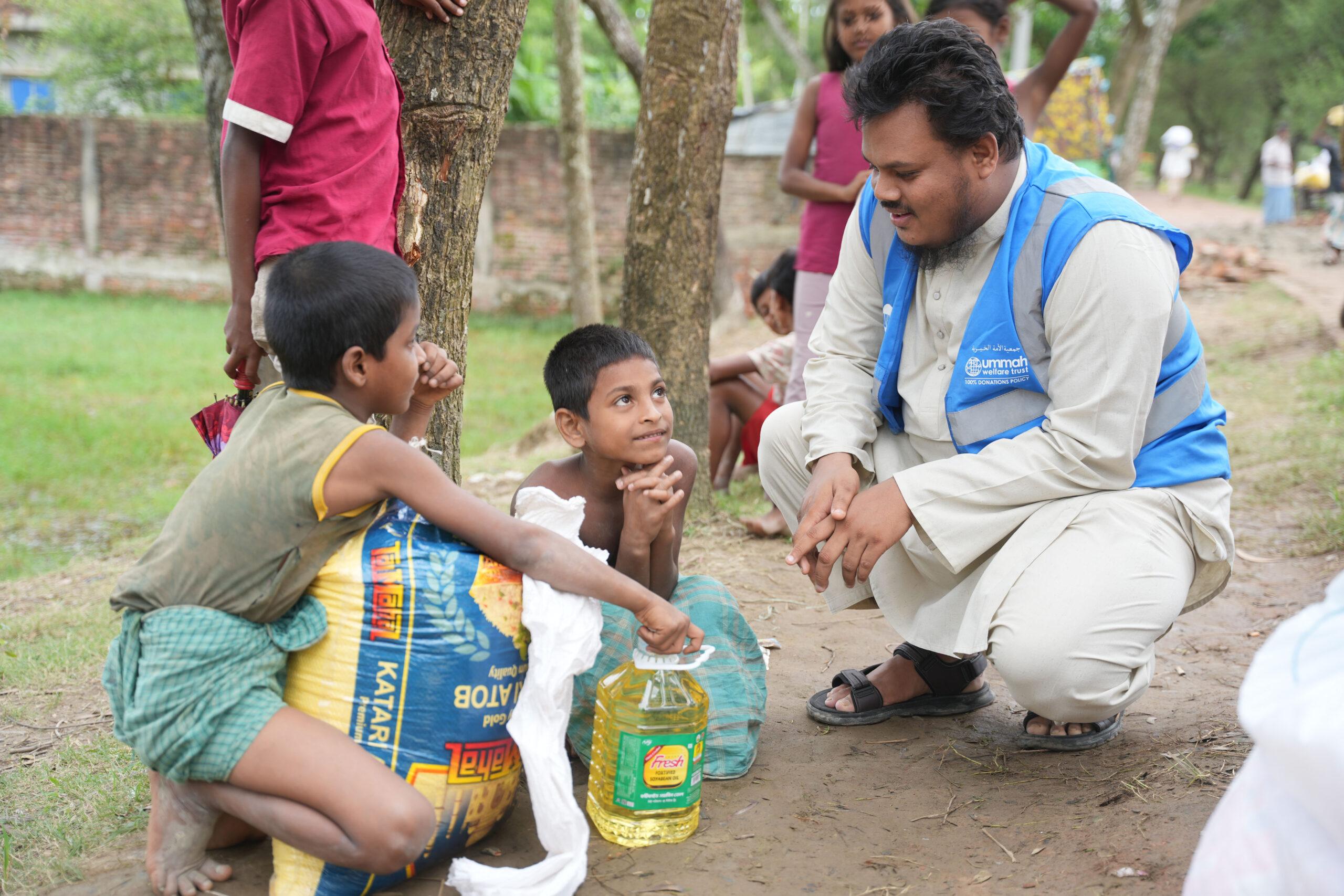 Flood-affected families in Bangladesh
