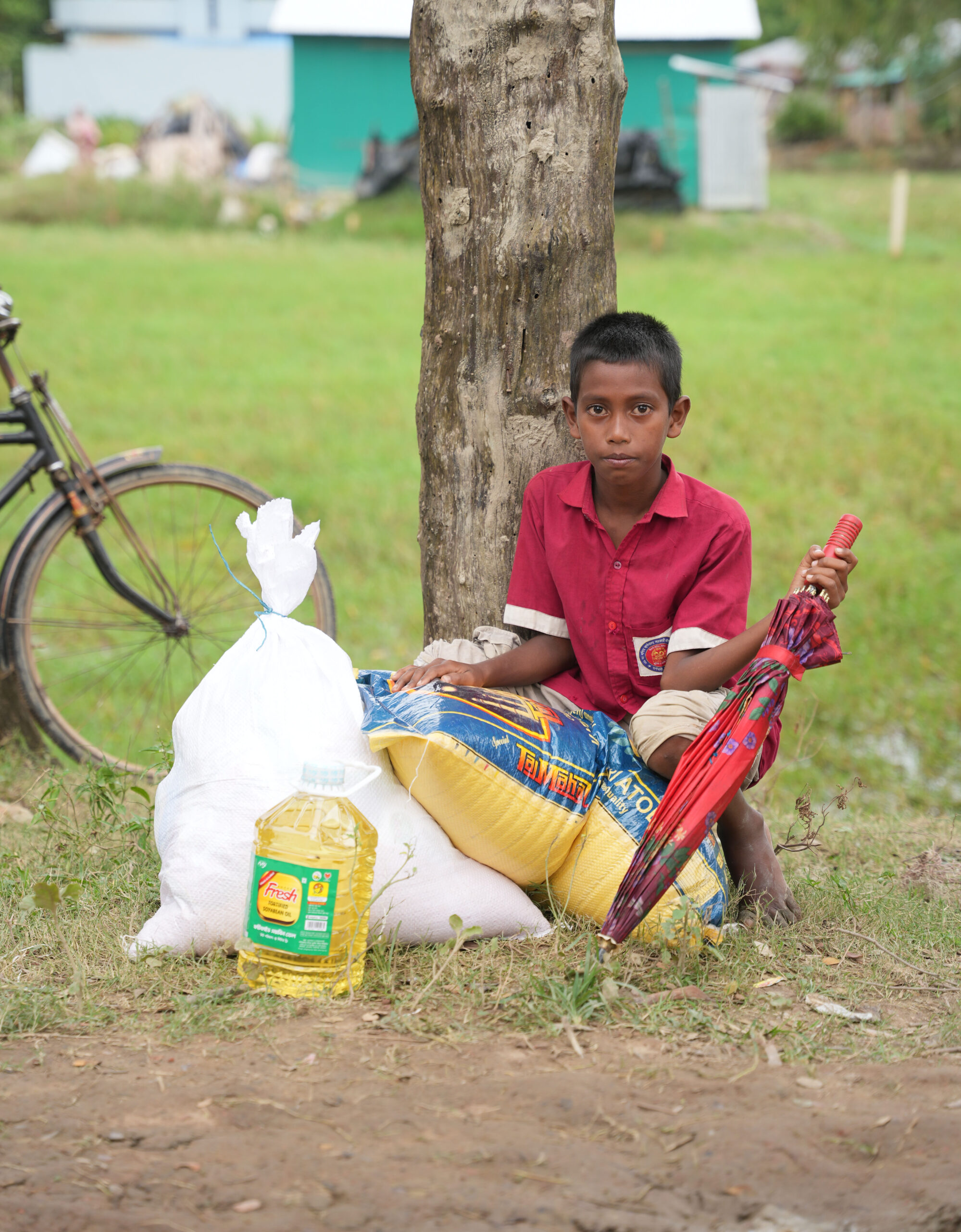 Rohingya families affected by floods