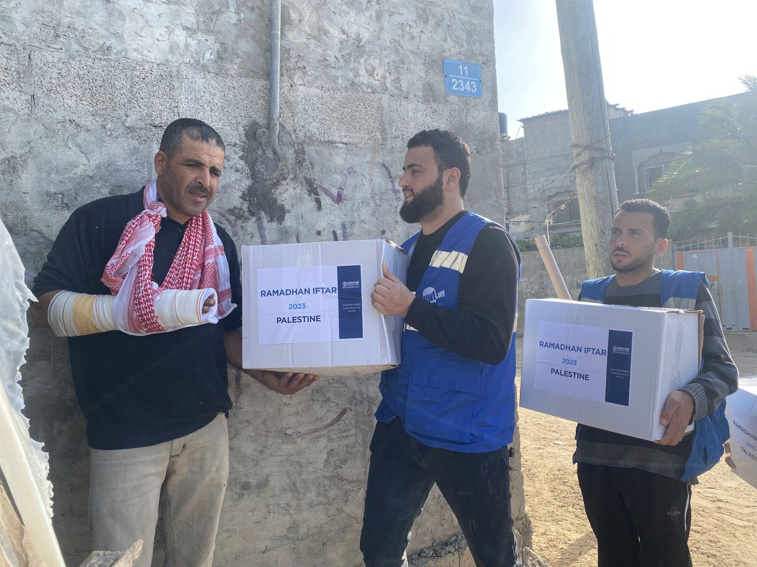 Charity support being delivered to people in need